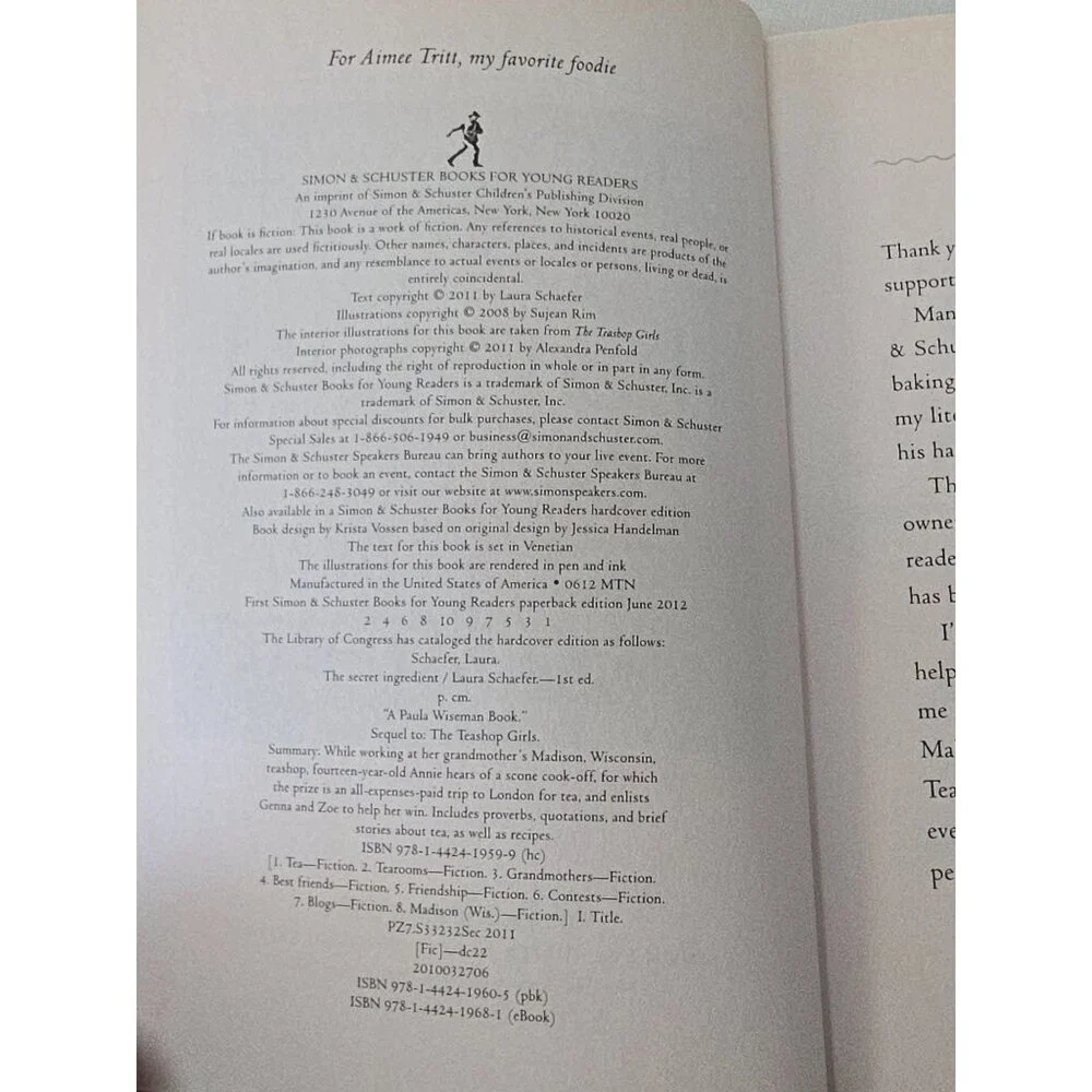 The Secret Ingredient By Laura Schaefer. - Picture 4 of 8